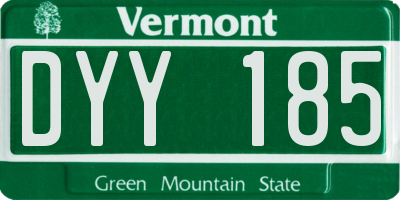 VT license plate DYY185