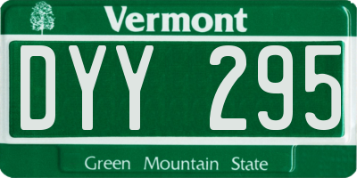 VT license plate DYY295