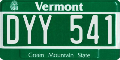 VT license plate DYY541