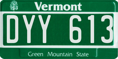 VT license plate DYY613