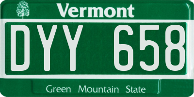 VT license plate DYY658