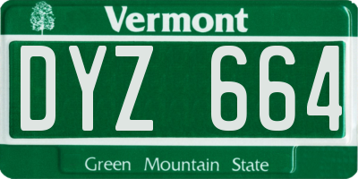 VT license plate DYZ664