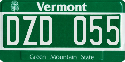 VT license plate DZD055
