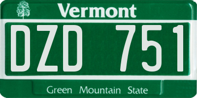 VT license plate DZD751