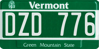 VT license plate DZD776