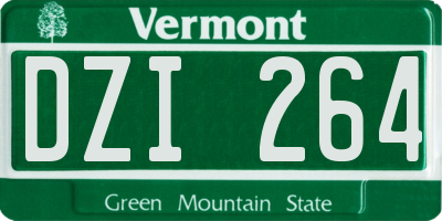 VT license plate DZI264