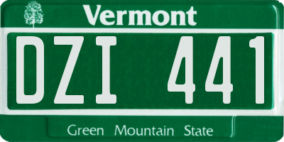 VT license plate DZI441
