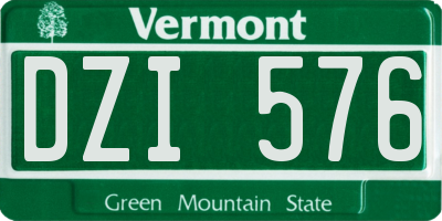 VT license plate DZI576