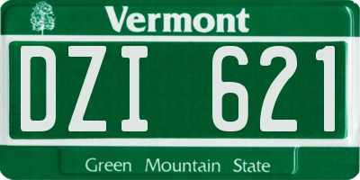 VT license plate DZI621