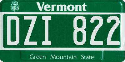 VT license plate DZI822
