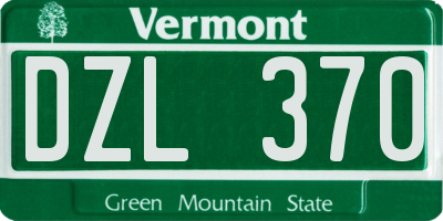 VT license plate DZL370