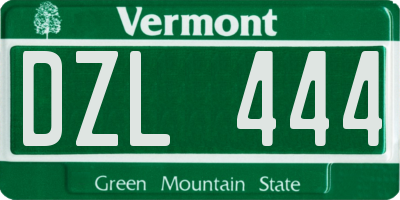 VT license plate DZL444
