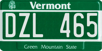 VT license plate DZL465