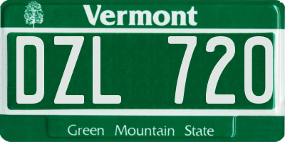 VT license plate DZL720