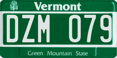 VT license plate DZM079