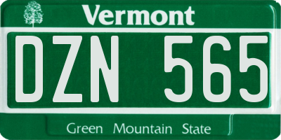 VT license plate DZN565