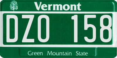 VT license plate DZO158