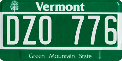 VT license plate DZO776