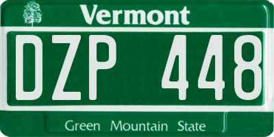 VT license plate DZP448