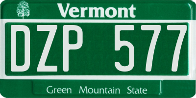 VT license plate DZP577