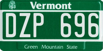 VT license plate DZP696