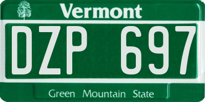 VT license plate DZP697