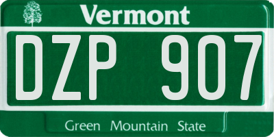 VT license plate DZP907