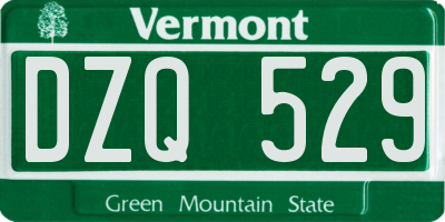 VT license plate DZQ529