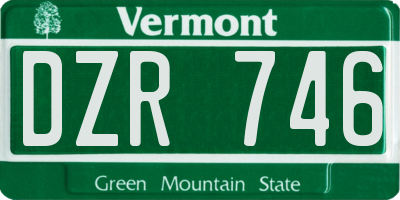 VT license plate DZR746