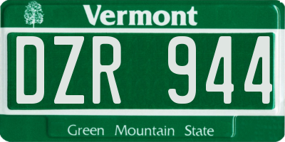 VT license plate DZR944