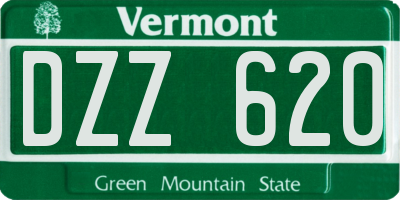 VT license plate DZZ620