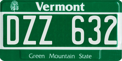 VT license plate DZZ632