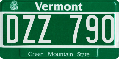 VT license plate DZZ790