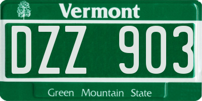 VT license plate DZZ903