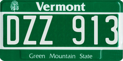 VT license plate DZZ913