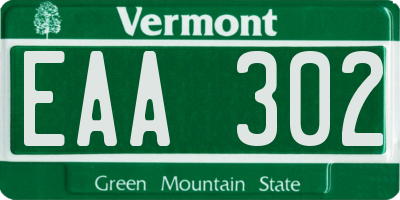 VT license plate EAA302