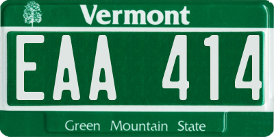 VT license plate EAA414