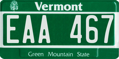 VT license plate EAA467