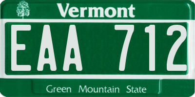 VT license plate EAA712
