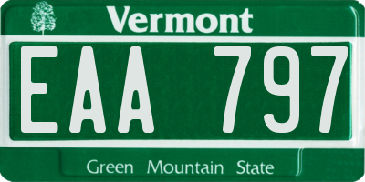 VT license plate EAA797