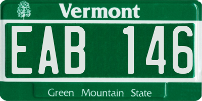 VT license plate EAB146