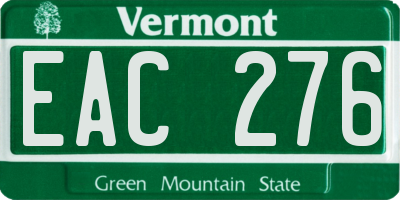 VT license plate EAC276