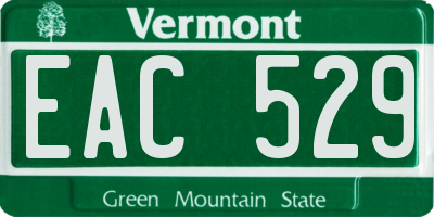 VT license plate EAC529