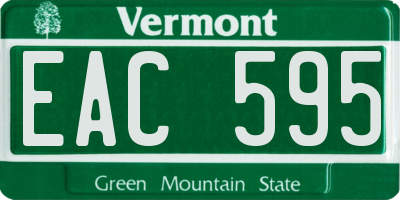 VT license plate EAC595