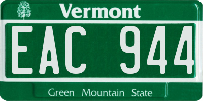 VT license plate EAC944