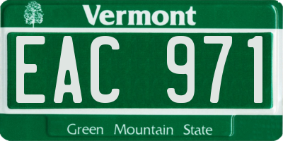 VT license plate EAC971