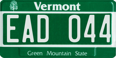 VT license plate EAD044