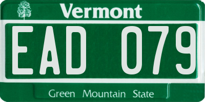 VT license plate EAD079