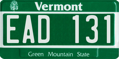 VT license plate EAD131