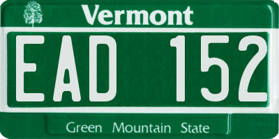 VT license plate EAD152